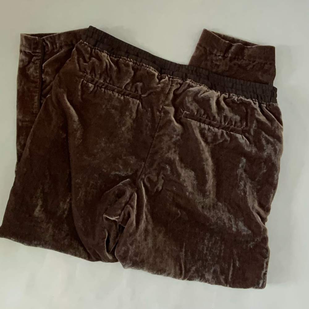 elevenses Brown Velvet Drawstring Ankle Pants - Picture 3 of 7